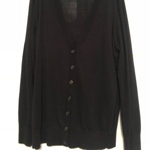 LOFT a black cardigan sweater